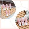 24 Pcs 3D Bowknot False Nails French Style False Nails Full Cover Stick On Nails Press On Nails for Women and Girls