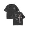 Camiseta Oversize Para Hombres Mujeres HipHop Camisetas Lavadas cactus jack Manga Corta Tops de Regalo look mom i can fly K39