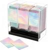 3-Slot Booster Card Storage Box Booster Pack Dispenser Acrylic Deck Storage Case Display Protector Container Organizer Box