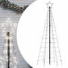 VidaXL Sapin de Noël à LED avec piquets 220 LED blanc froid 180 cm, décoration de Noël, lumière LED, lumière de Noël 358101