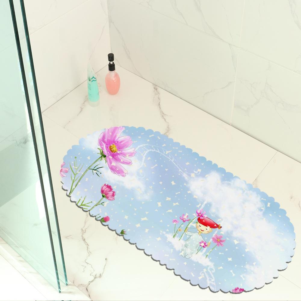 Beautiful Illustrations Balcony Bathroom Mat Hydrophobic Non-Slip Door Mat Swimming Pool Public Places Non-Slip Floor Mat