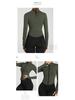 Stand-Collar Slim-Fit Fingerless Yoga Jacket - Long-Sleeve, Elastic, Zippered Running Wear