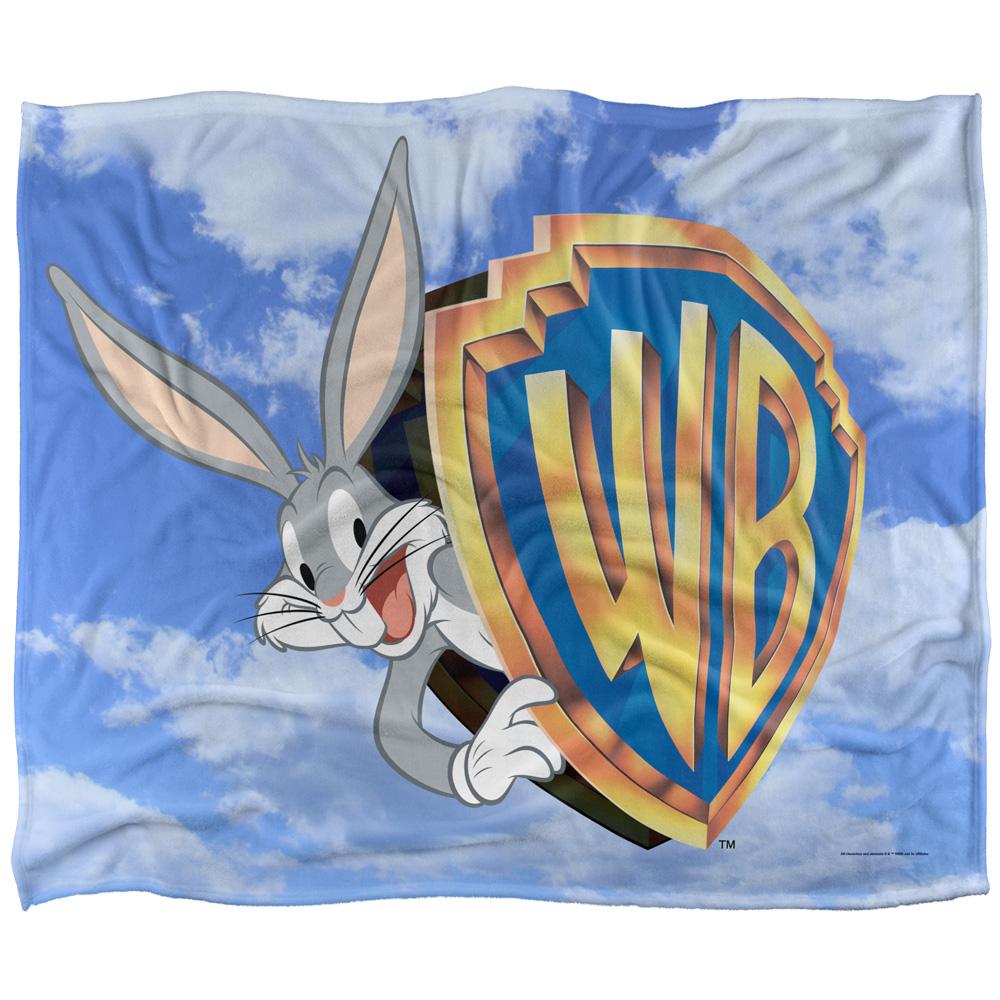 Warner Bros Vault Silky Logo Bugs Bunny Supersoft Blanket