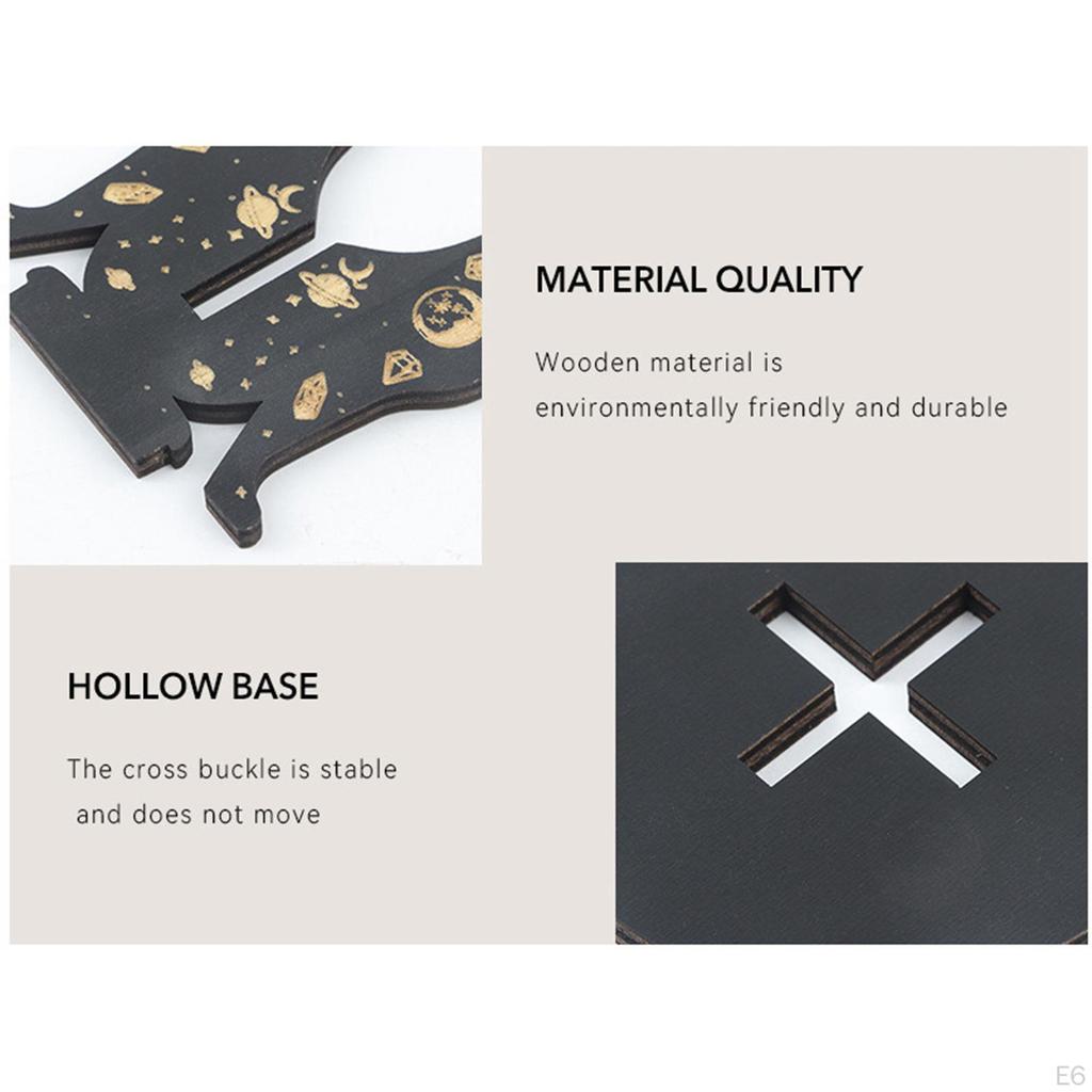 Crystal Stand Rack Wooden Holder Bracket Stone Shelf for Collectibles Egg