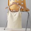 Threaded White Base Suspender Vest for Women In Spring and Summer Contrasting Colors for Outer Covering with Breast Pad Breast Inner Sleeveless Top