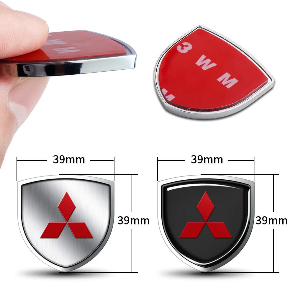 3D Metal Car Fender Emblem Shield Sticker for Mitsubishi ASX Lancer 10 Outlander L200 Xpander Exterior Accessories