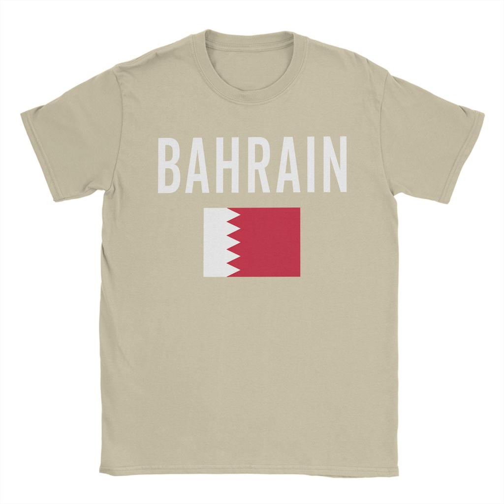 Bahrein Vlag Unisex T-shirt Nieuwigheid T-shirt Korte Mouwen Ronde Hals T-shirts Puur Katoen Geprinte Tops