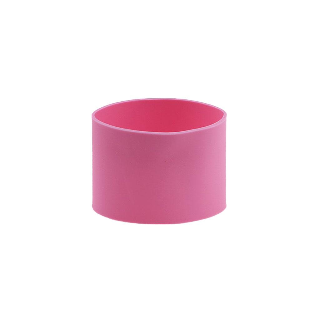 Silicone world Silicone Heat Insulated Cup Sleeve 5.5CM Non-slip Wraps For Mugs Ceramic Glass Cup Sleeve Water Bottle Cover розовый
