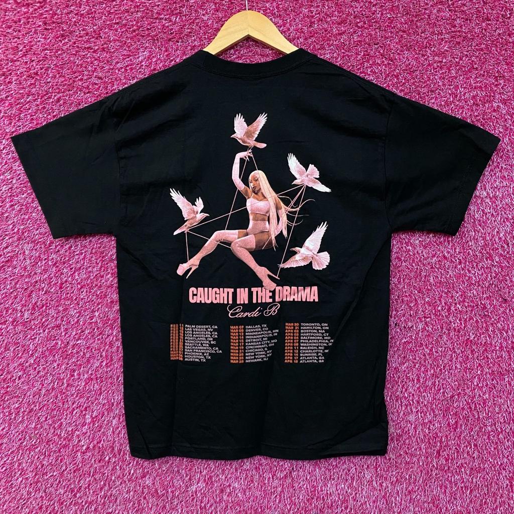 Cardi B Caught In the Drama "Little Miss Drama Tour" Graphic T-Shirt Medium