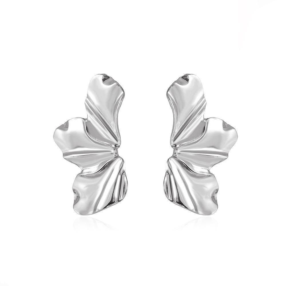 Punk Party Vintage Geometric Clip On Earrings for Women Simple Trendy Petal Earrings Trendy Ear Jewelry Accessories Gift