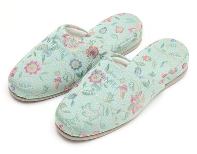 Minton Basic Jacquard Haddon Hall Hängtofflor (Grön)