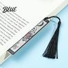 Stainless Steel Bookmark Tarot Card Bookmark Skeleton Pattern Page Marker