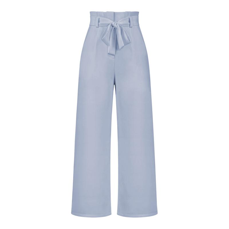 Pantaloni da abito da donna estivi da ufficio Pantaloni casual versatili a gamba larga con pantaloni a cintura