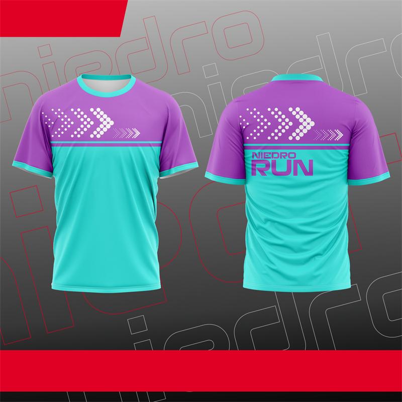 Modische Lauf-Sport-T-Shirts Sommer Schnelltrocknend Outdoor Fitness 3D-bedruckte T-Shirts Trend Oversized Atmungsaktiv Trainingsanzug-T-Shirts