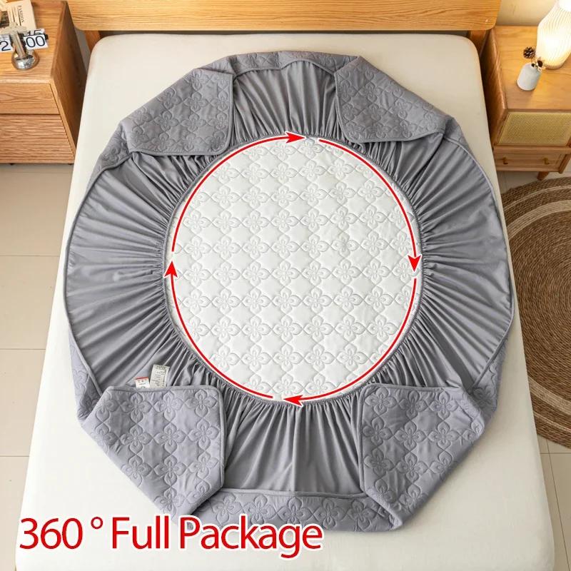Waterproof Thicken Mattress Cover Soft Comfortable Breathable Bedding Mattress Bed Covers Fitted Machine Washable Home Decor