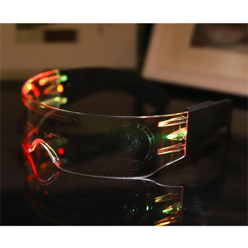 Decorative  Glasses Colorful Luminous Glasses LED Light Up Eyeglasses for Bar KTV Halloween  Party