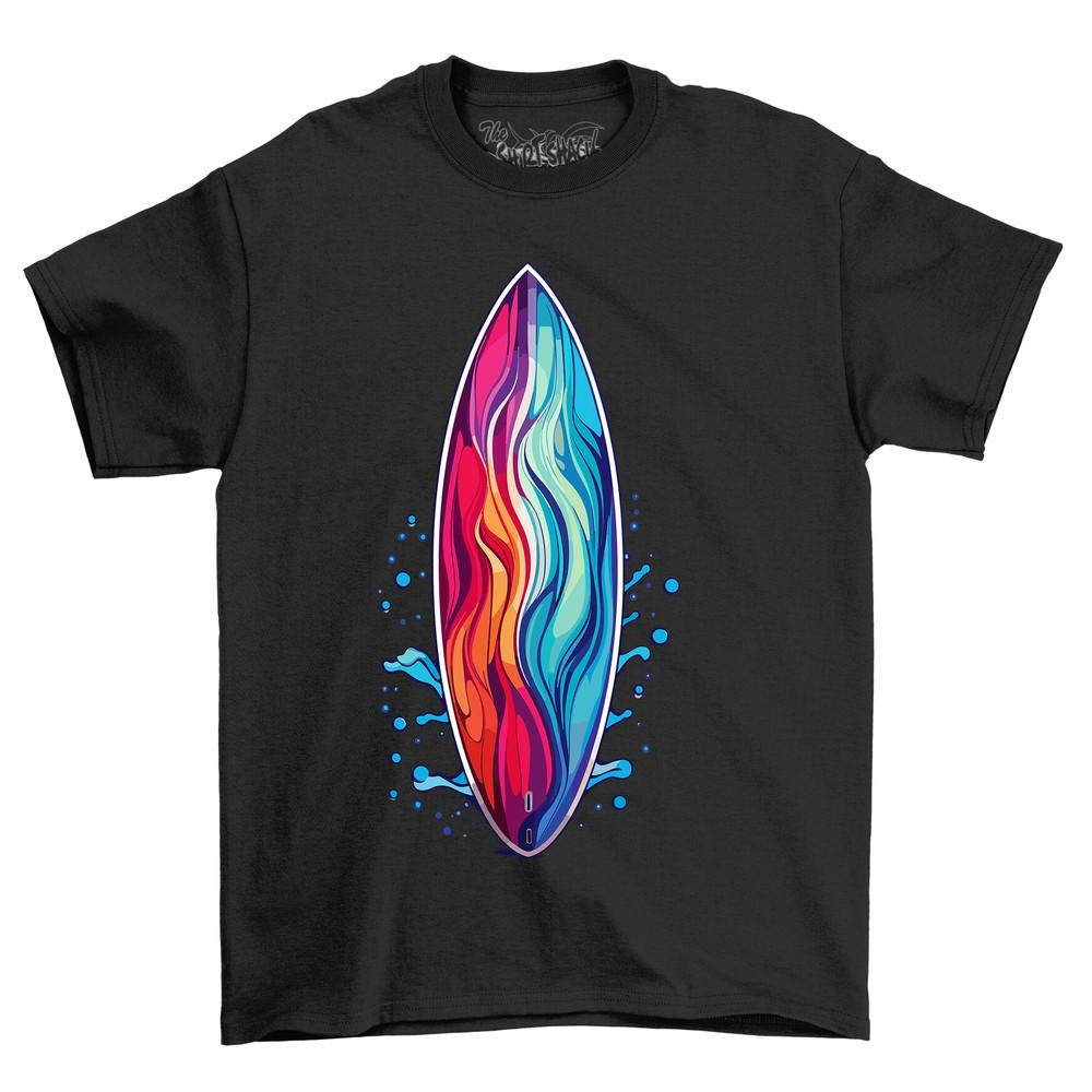 Surf Board Paint Drip Design t-shirt - Catch the Wave of Color! Funny t-shirt, U