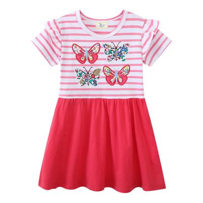 Summer New Children's Dress Girls Dress Style Fashion Girls Cartoon Embroidery Princess Dress