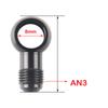 Aluminum banjo adaptor Bolt AN3 AN4 AN6 AN8 AN10 an to 12mm 14mm 16mm 18mm brake fitting Black