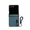 Funda con cordón de cuero brillante para Z Flip7: A Prueba de Caídas, Moderno y Protector