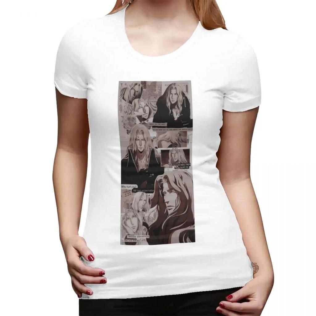 Alucard Castlevania TShirt for Women Crew Neck Streetwear T Shirts Womens Tees Short Summer Clothes Tops