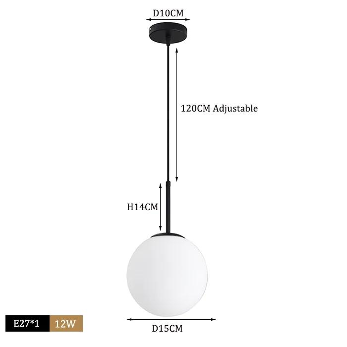Simple Personality Spherical Glass Small Chandelier Internet Celebrity Clothing Store Bedside Single Head Light Luxury Nordic
