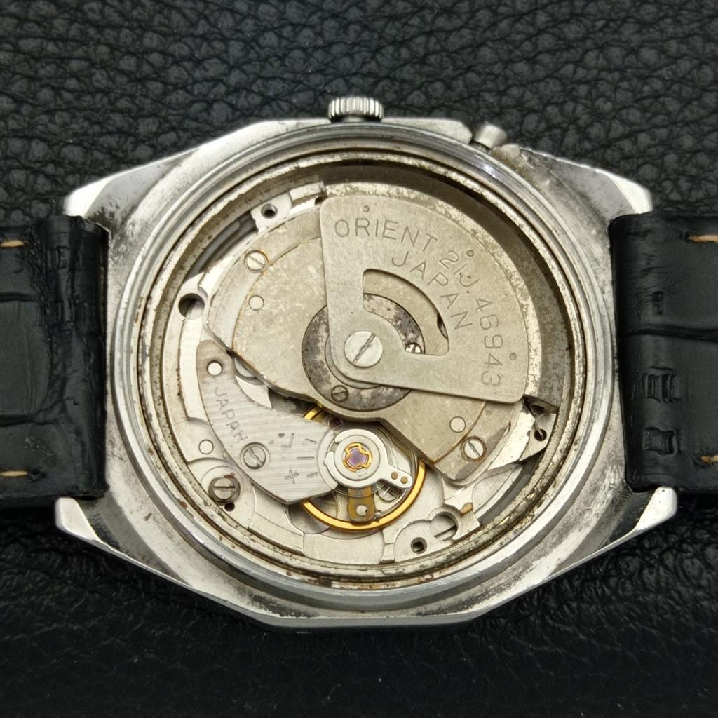 JAPAN VINTAGE ORIENT AUTOMATIC 46943 MENS BLUE COLOR DIAL WATCH a500722-5 R154-a500722