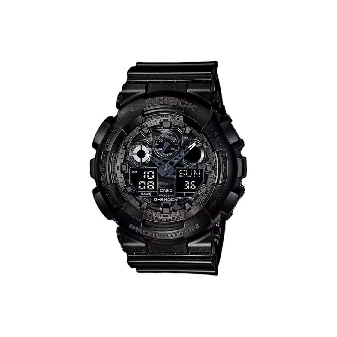 

CASIO Men Liquid Crystal/Analog Dual Display Series Black Watch GA-100CF-1A GA-100CF-1A Black Dial