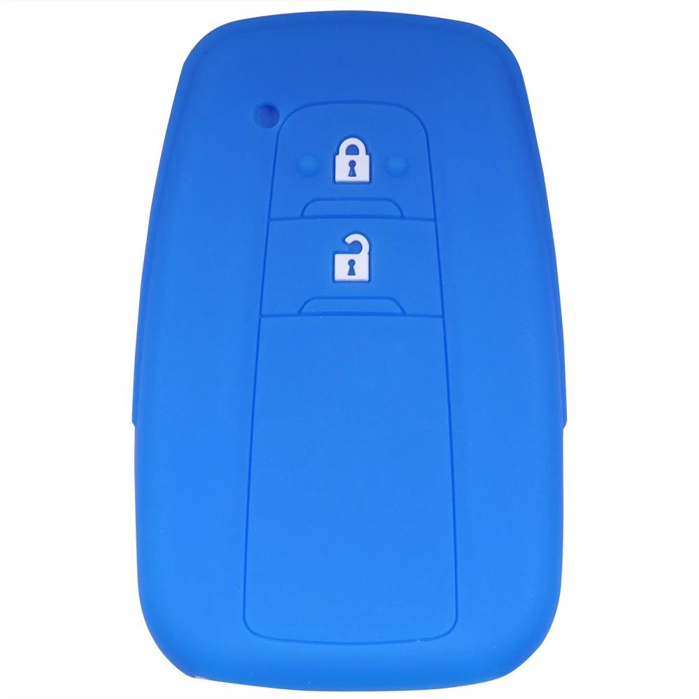 Key Fob Cover Case Remote Protector Smooth Silicone Black Fits For Toyota Rav4 Corolla Camry Avalon Car Accessories Key Cover