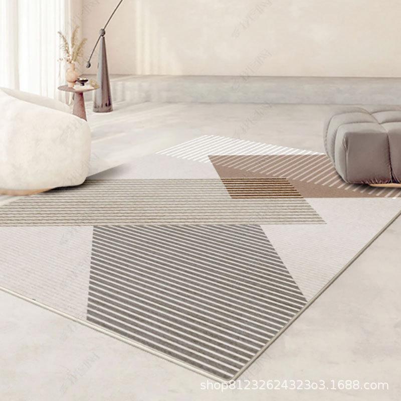 Nordic Style Modern Simple Living Room and Bedroom Carpet with Coffee Table Mat