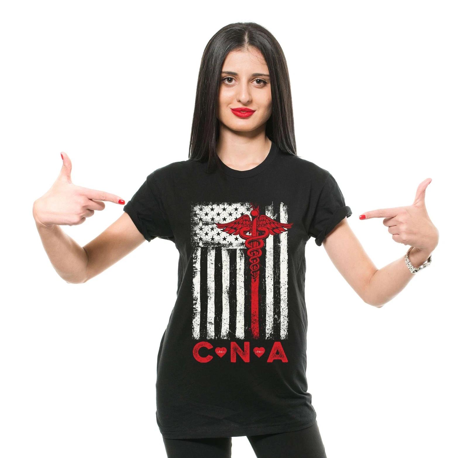 CNA Flag Shirt American CNA Shirt Certified Nursing Assistant Shirt Nurse Shirts 3XL