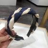 Korean Style Handmade Wide Edge Color Block Braid Headband for Women