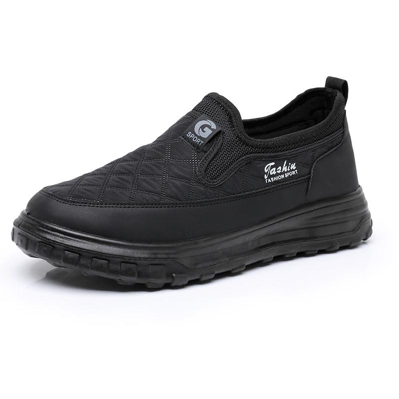 

Мужская обувь весна и осень новая универсальная мужская обувь повседневная дышащая износостойкая круглый носок ленивая на одном педале заказные одинарные туфли 39 чёрный