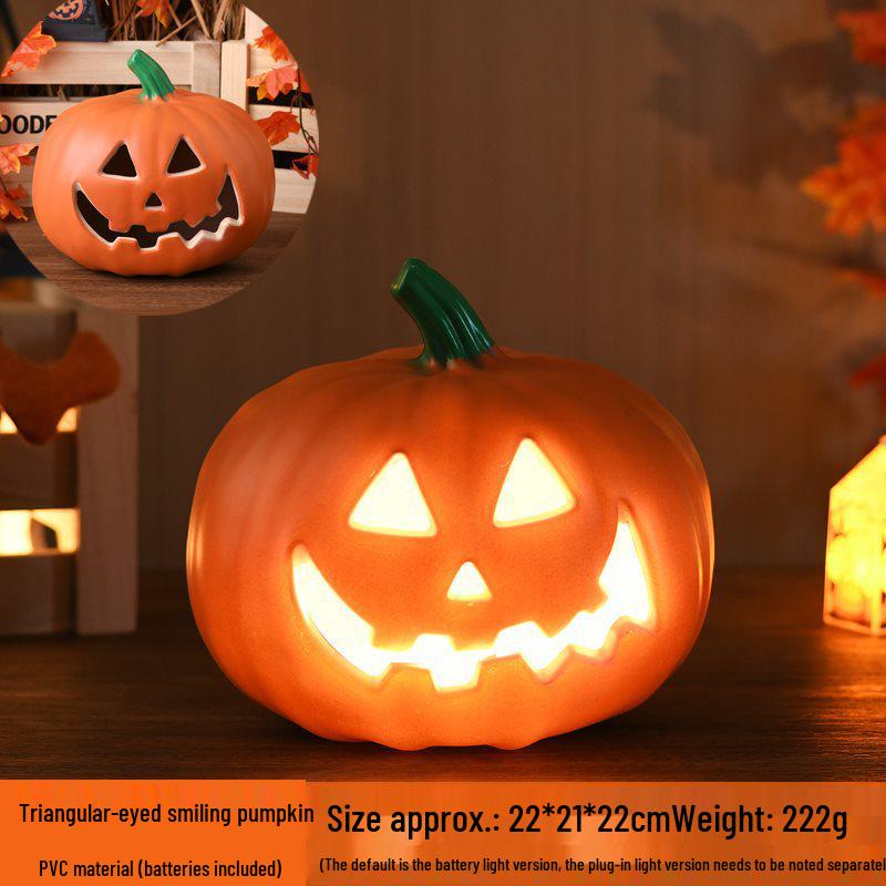 Halloween Light-Up Hollow Pumpkin Lantern for Outdoor Decor
