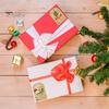 250Pcs/Roll Christmas Gift Tags Stickers Self-Adhesive Kraft Paper Clear Printed Pattern Fade-resistant Xmas Decals