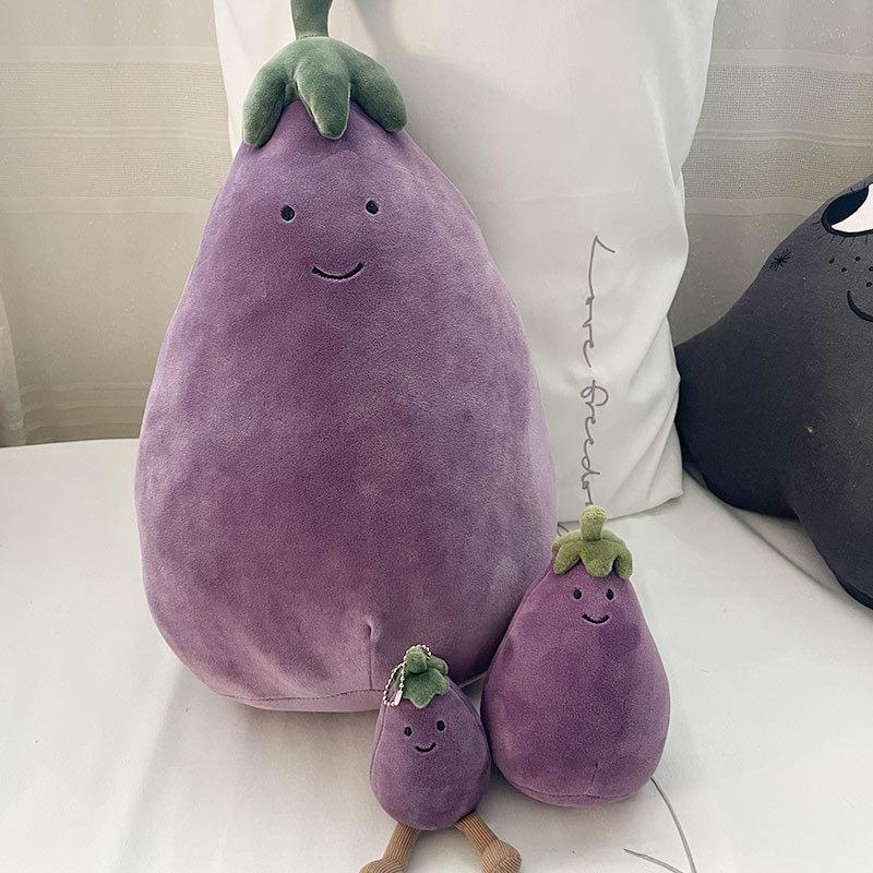 Bai Fen Bai Dolls And Toys Eggplant New Lively Vegetable Plush Toy Children's Soothing Educational Toy Doll Gift Soothing Decompression Throwing