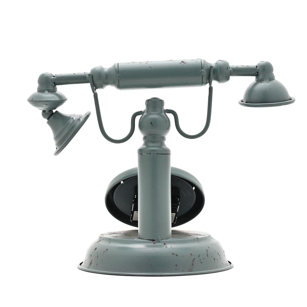 Hometime Metal Mantel Clock - Old Fashioned Telephone
