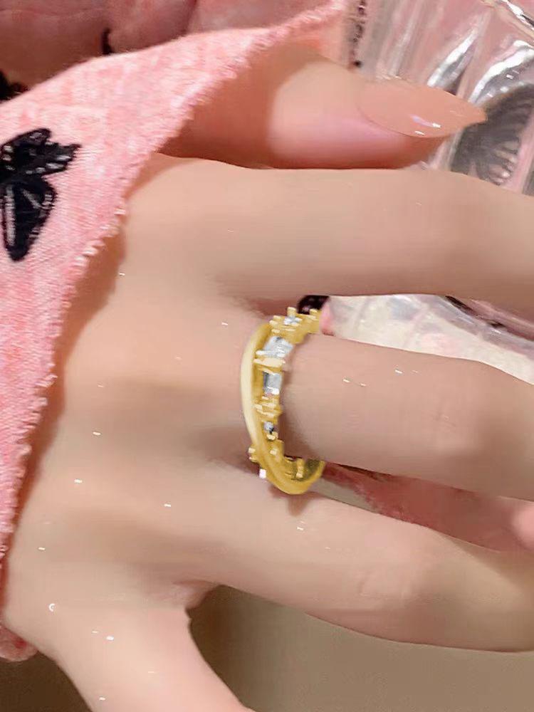 

Sweetheart baby! Romantic love zircon ring female design sweet couple pair ring personalized ring