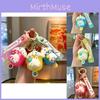 Adorable Cartoon Bunny Ice Cream Keychain Bag Charm Fashionable Silicone Gift