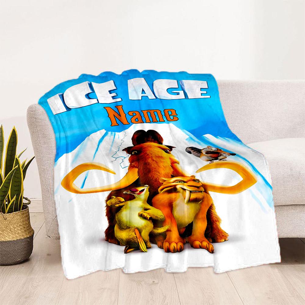 Eiszeit Abenteuerdecke Warmherzige Dekoration Geeignet für Bettwäsche Stuhl Sofa für Alle Anlässe Stilvolle Dekoration Einzigartiges Geschenk für Familie und Freunde Camping