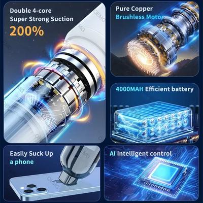 135000PA Portable Wireless Car Vacuum Cleaner Mini Handheld Cleaner Poweful Cleaning Machine for Strong Suction Car Cleaner