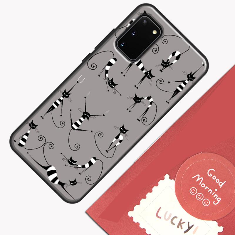 Cute Cartoon Cats Collage Phone Case For Samsung Galaxy S24 S26 Ultra S20 S21 S22 S23 S25 Plus S10 S25 FE Cover Shell
