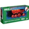 BRIO Battery-Powered Red Powerful Locomotive - Wooden Train Set - Ravensburger - Ages 3 and Up - 33592