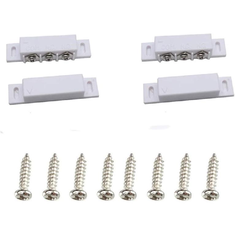 2 комплекта магнитных герконовых переключателей нормально разомкнутые замкнутые NC NO Сигнализация двери Окно Безопасность