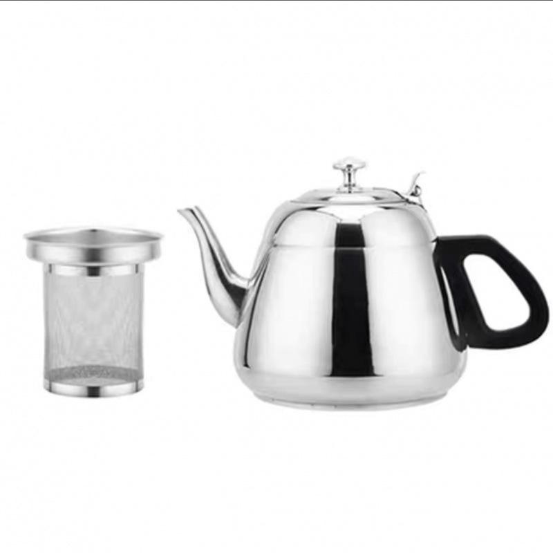Thickened Stainless Steel Teapot with Strainer for Household and Induction Cookers