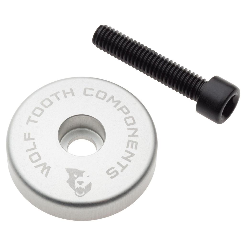 Wolf Tooth Ultraleichte Vorbaukappe mit integriertem 5mm Spacer Blau