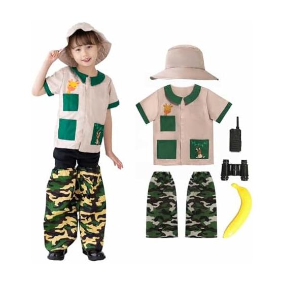 [monoii] Explorer Explorer Costume, Halloween Cosplay, Children, Adventurer, Disguise, Doctor Costume, Kids