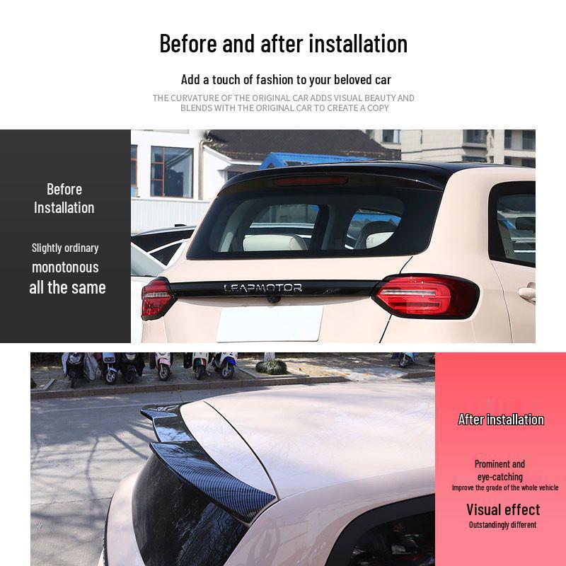 Leapmotor T03 Rear Spoiler: Car Tail Wing & Wind Deflector for Modified Exterior Trim
