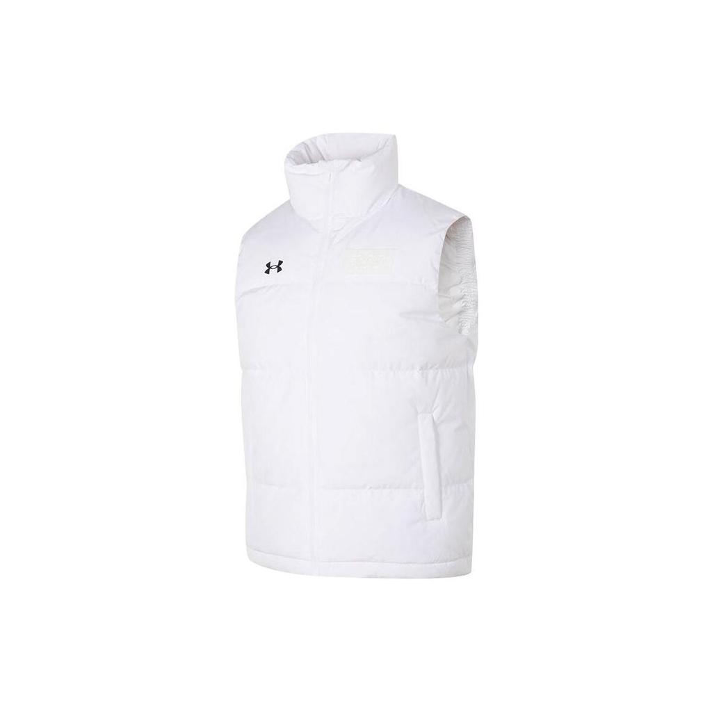 Under Armour Solid Color Stand Collar Windproof Warm Down Vest Unisex Vests White 21600803-100