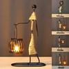 Nordic Metal Candlestick Abstract Character Sculpture Candle Holder Decors Handmade Figurines Home Decoration Art Gifts Hot 2025